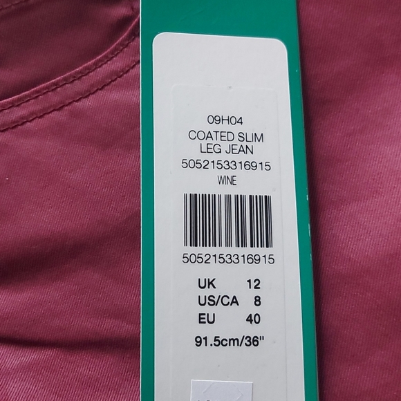 NWT Its denim coated slim leg jean -  size 8 tall - Picture 10 of 11